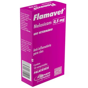 Anti-Inflamatório Agener União Flamavet para Cães - 10 Comprimidos 0,5 Mg