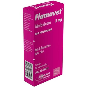 Anti-Inflamatório Agener União Flamavet para Cães - 10 Comprimidos 2 Mg