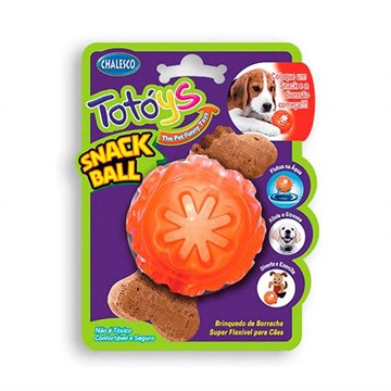Brinquedo Chalesco para Cães Totóys Bola Snack Ball de Borracha - Cores Sortidas