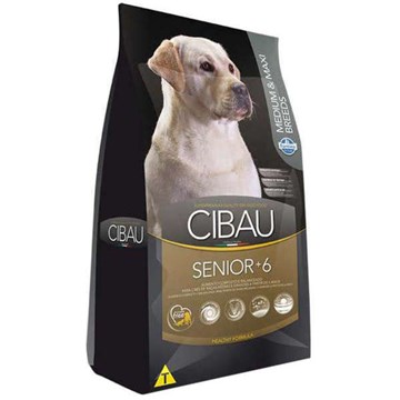 Ração Farmina Cibau Senior +6 para Cães de Raças Médias e Grandes com 6 Anos ou Mais de Idade