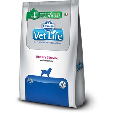 Ração Farmina Vet Life Natural Urinary Struvite para Cães Adultos com Distúrbios Urinários