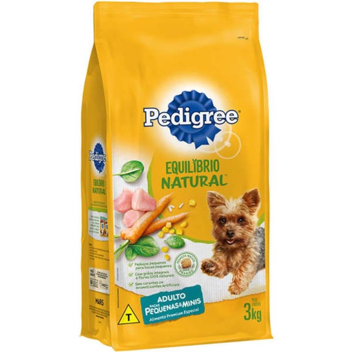 Ração Pedigree Equilíbrio Natural para Cães Adultos de Raças Pequenas ...