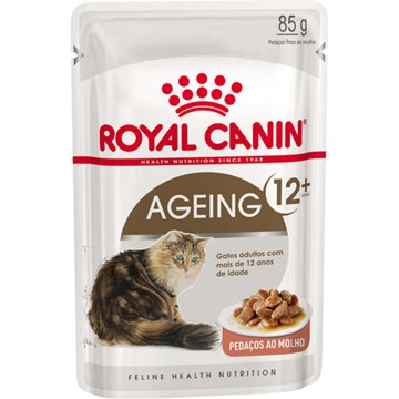 Ração Royal Canin Sachê Feline Health Nutrition Ageing +12 para Gatos Idosos