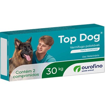 Vermifugo Ourofino Top Dog para Cães de até 30 Kg